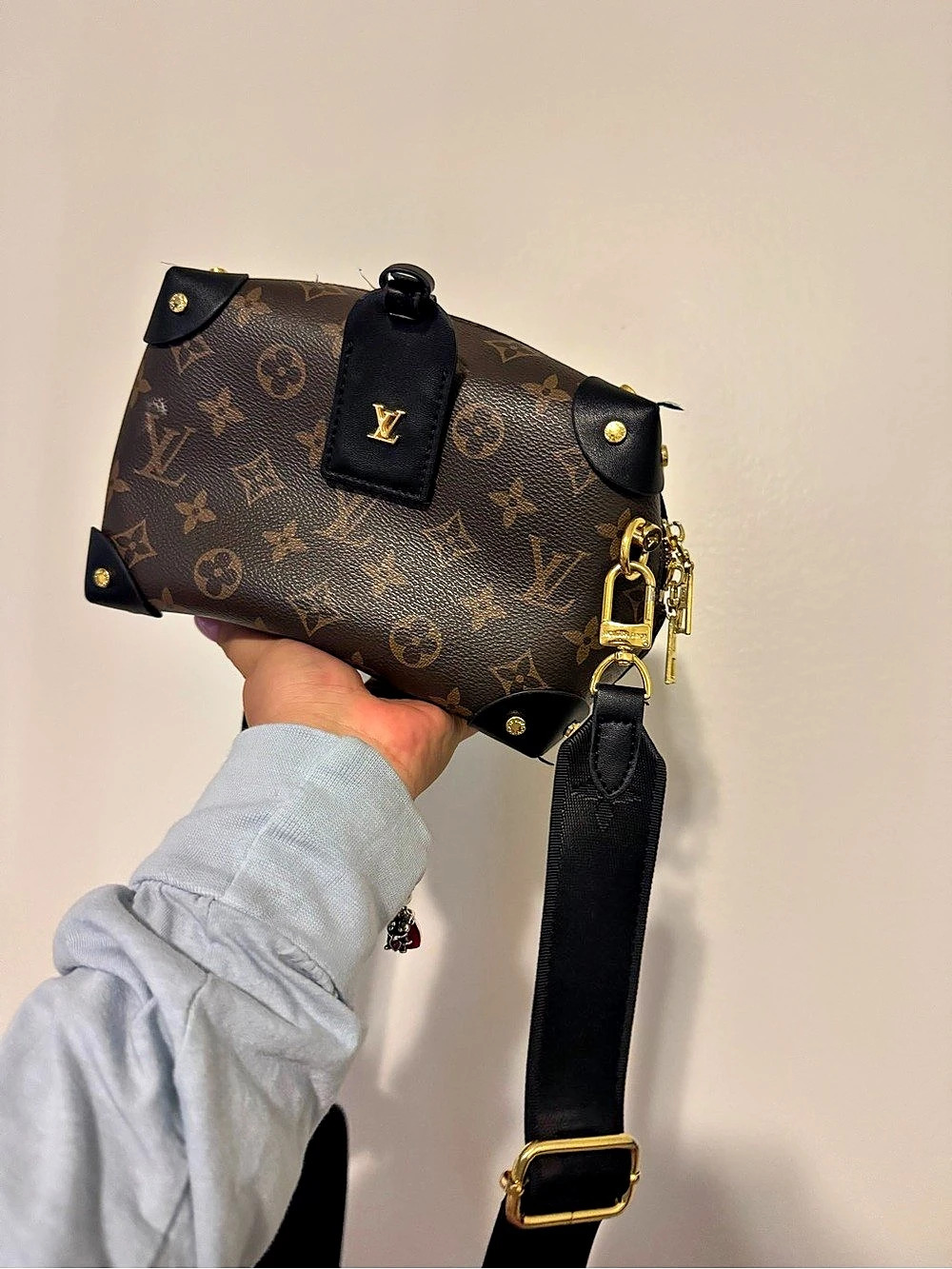 Louis Vuitton Soft Trunk Monogram Shoulder Bag Brown & Black